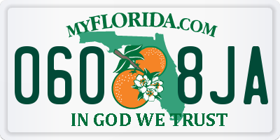 FL license plate 0608JA