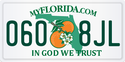 FL license plate 0608JL