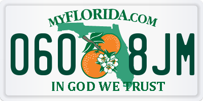 FL license plate 0608JM