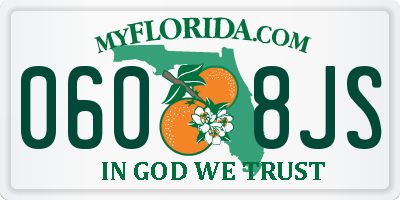 FL license plate 0608JS
