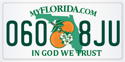 FL license plate 0608JU