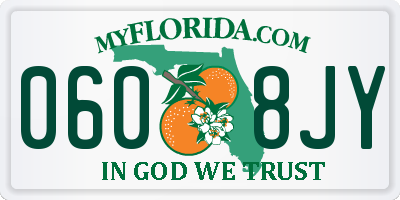FL license plate 0608JY