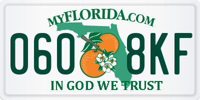 FL license plate 0608KF