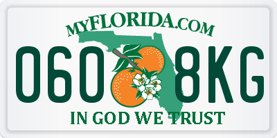 FL license plate 0608KG