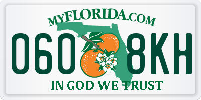 FL license plate 0608KH