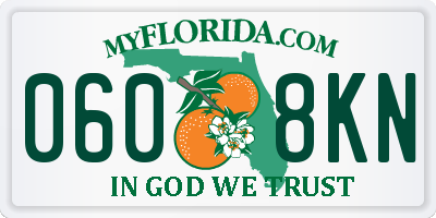 FL license plate 0608KN