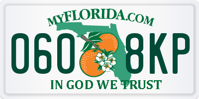 FL license plate 0608KP