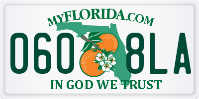 FL license plate 0608LA