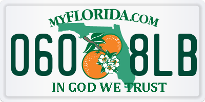 FL license plate 0608LB