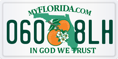FL license plate 0608LH