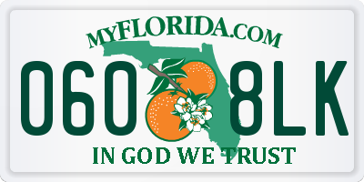 FL license plate 0608LK