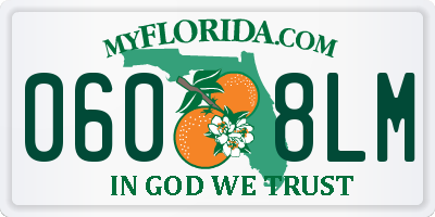 FL license plate 0608LM
