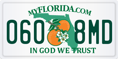 FL license plate 0608MD