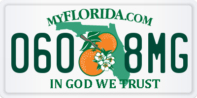 FL license plate 0608MG