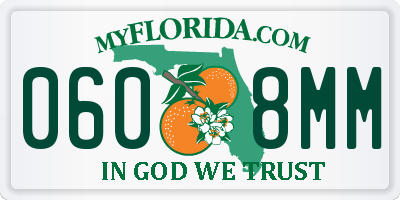 FL license plate 0608MM