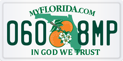 FL license plate 0608MP