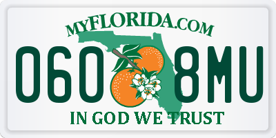 FL license plate 0608MU