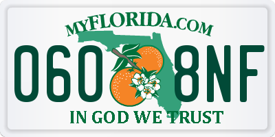 FL license plate 0608NF