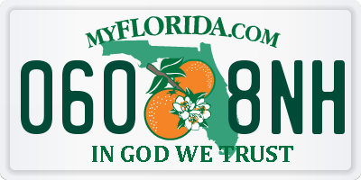 FL license plate 0608NH