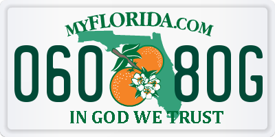 FL license plate 0608OG