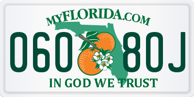 FL license plate 0608OJ