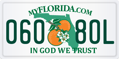 FL license plate 0608OL