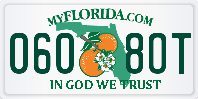 FL license plate 0608OT