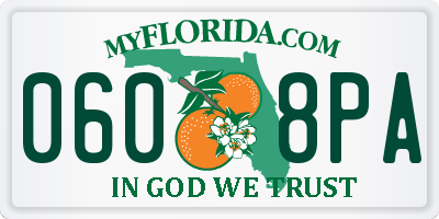 FL license plate 0608PA