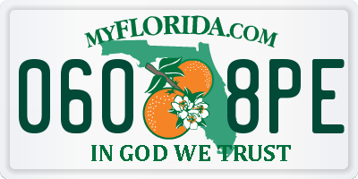 FL license plate 0608PE