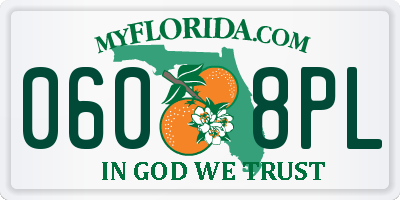 FL license plate 0608PL