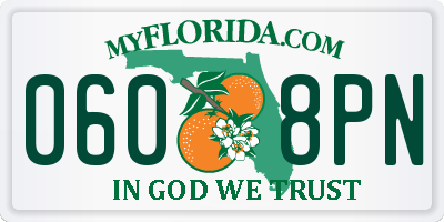 FL license plate 0608PN