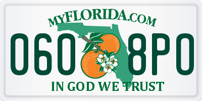 FL license plate 0608PO