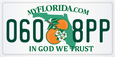 FL license plate 0608PP