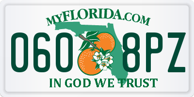 FL license plate 0608PZ