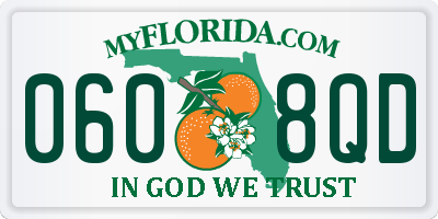 FL license plate 0608QD