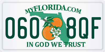 FL license plate 0608QF