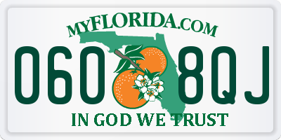 FL license plate 0608QJ