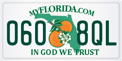 FL license plate 0608QL
