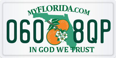 FL license plate 0608QP