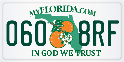 FL license plate 0608RF