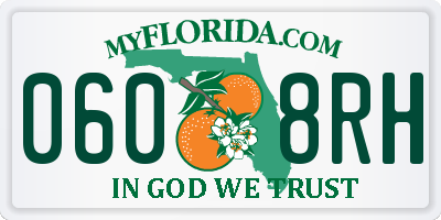 FL license plate 0608RH