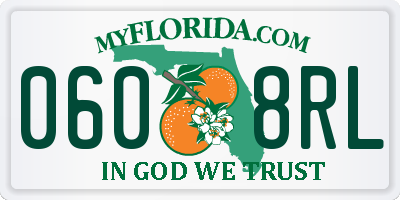 FL license plate 0608RL