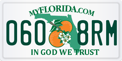 FL license plate 0608RM