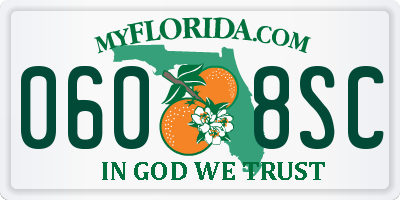 FL license plate 0608SC