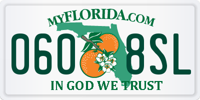 FL license plate 0608SL