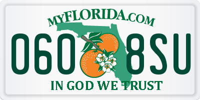 FL license plate 0608SU
