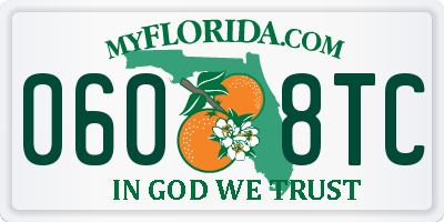 FL license plate 0608TC