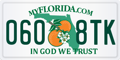 FL license plate 0608TK