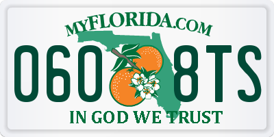 FL license plate 0608TS