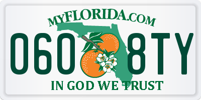FL license plate 0608TY